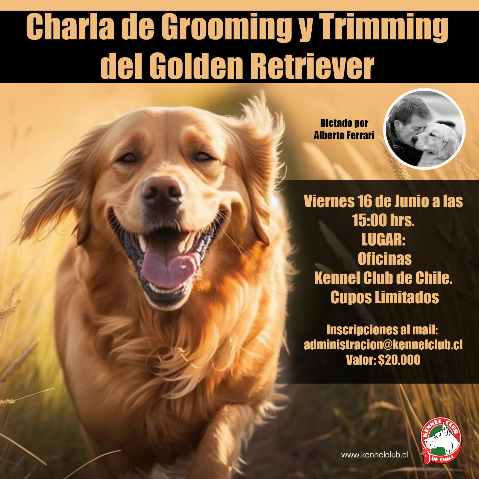CHARLA DE GROOMING Y TRIMMING , VIERNES 16 DE JUNIO 2023. KENNEL CLUB DE CHILE.
